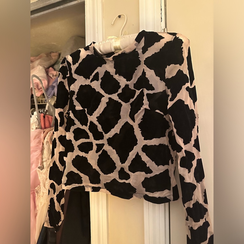 topshop long sleeve crop top